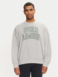 Under Armour Bluza UA Icon 1386548 Szary Loose Fit. Szare bluzy męskie Under Armour, l, bez wzorów, z bawełny, bez ramiączek, bez kaptura. Za 199.99 zł.