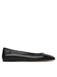 MICHAEL Michael Kors Baleriny Lena 40S5LEFP1L Czarny. Czarne balerinki damskie MICHAEL Michael Kors, bez wzorów, ze lnu, bez obcasa, bez zapięcia. Za 439.99 zł.
