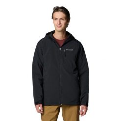 Męska kurtka Columbia Gate Racer II Softsh 2090404010. Czarne kurtki męskie Columbia, m, bez wzorów, z elastanu, z kapturem. Za 597.69 zł.