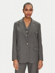 Morgan Marynarka 251-VANIS.F Szary Regular Fit. Szare marynarki i żakiety damskie Morgan, bez wzorów, z syntetyku, bez kołnierzyka, bez ramiączek. Za 289.99 zł.