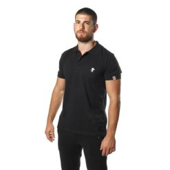 Koszulka polo na co dzień na siłownię. Czarne koszulki sportowe męskie LEONE 1947 APPAREL, m, bez wzorów, z bawełny, bez ramiączek, na fitness i siłownię. W wyprzedaży za 85.88 zł.