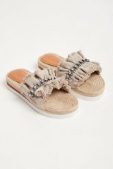 Klapki damskie skórzane SEE BY CHLOE. Klapki damskie See By Chloé, bez wzorów, bez obcasa, bez zapięcia. W wyprzedaży za 1,000.35 zł.