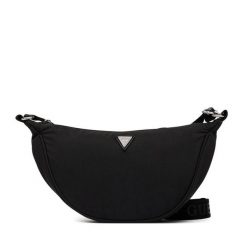 Torebka Guess. Czarne listonoszki damskie Guess, z aplikacjami, bez dodatków. Za 174.99 zł.