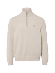 Gant sweter bez rękawów z dzianiny Mężczyźni Bawełna beżowy, M. Brązowe swetry męskie GANT, m, bez wzorów, z bawełny, sportowe, bez kołnierzyka, bez ramiączek. Za 699.95 zł.