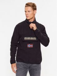 Napapijri Polar NP0A4HMZ Czarny Regular Fit. Czarne bluzy sportowe męskie Napapijri, l, bez wzorów, z polaru, bez kaptura. Za 479.99 zł.