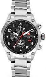 Zegarek Swiss Military Hanowa Męski czarna tarcza 44 mm (SMWGI2101501). Czarne zegarki męskie Swiss Military Hanowa, bez wzorów. Za 1,126.99 zł.