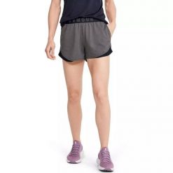 Spodenki krótkie damskie Under Armour Play Up Short 3.0. Szare szorty damskie Under Armour, bez wzorów. Za 79.99 zł.
