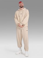 4F Spodnie dresowe joggery męskie 4F x Tomasz Fornal - beżowe M. Brązowe spodnie sportowe męskie 4F, m, z aplikacjami, z dresówki, na fitness i siłownię. Za 189.99 zł.