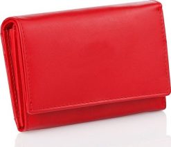 KORUMA Mały skórzany damski portfel z ochroną RFID (Czerwony) Uniwersalny. Brązowe portfele damskie KORUMA. Za 159.99 zł.