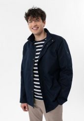 Granatowa kurtka męska J-ARNS. Brązowe kurtki męskie Volcano, m, bez wzorów, z dzianiny, klasyczne, bez kaptura. Za 359.99 zł.