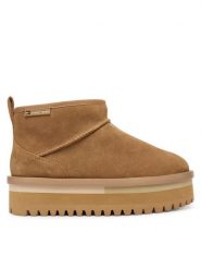 Tommy Jeans Śniegowce Tjw Flatform Snow Boot Suede EN0EN02841 Brązowy. Brązowe śniegowce damskie Tommy Jeans, z jeansu, bez zapięcia. Za 499.99 zł.