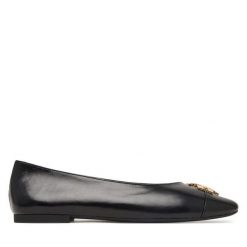 Baleriny Tory Burch. Czarne balerinki damskie Tory Burch, bez wzorów, bez obcasa, bez zapięcia. Za 1,354.00 zł.
