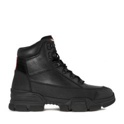 Trzewiki Hunter. Czarne botki męskie Hunter, bez wzorów, bez obcasa, bez zapięcia. Za 439.99 zł.