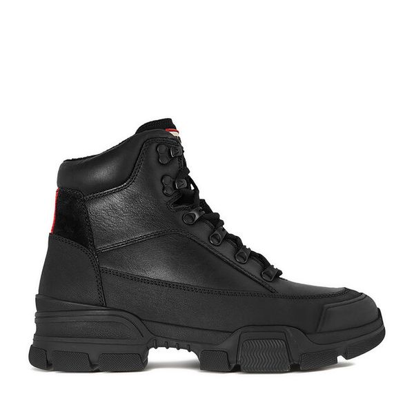 Trzewiki Hunter. Czarne botki męskie Hunter, bez wzorów, bez obcasa, bez zapięcia. Za 439.99 zł.