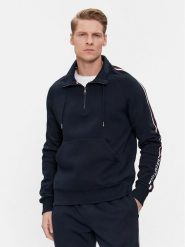 Tommy Hilfiger Bluza Global Stripe MW0MW33661 Granatowy Regular Fit. Niebieskie bluzy męskie Tommy Hilfiger, m, bez wzorów, z bawełny, bez ramiączek, bez kaptura. Za 699.99 zł.