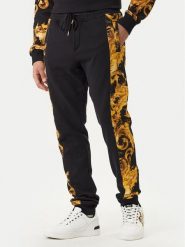 Versace Jeans Couture Spodnie dresowe 80GAA3C0 FS196 Czarny Regular Fit. Czarne spodnie sportowe męskie Versace Jeans Couture, m, bez wzorów, z bawełny. Za 1,259.00 zł.