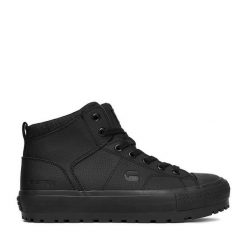Trampki G-Star. Czarne botki męskie G-Star, bez wzorów, retro, bez obcasa, bez zapięcia. Za 299.99 zł.