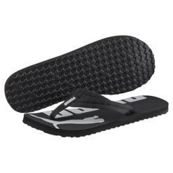 Klapki Epic Flip v2 PUMA Black White. Białe klapki damskie Puma, na lato, bez wzorów, z materiału, sportowe, bez obcasa, bez zapięcia. Za 143.00 zł.