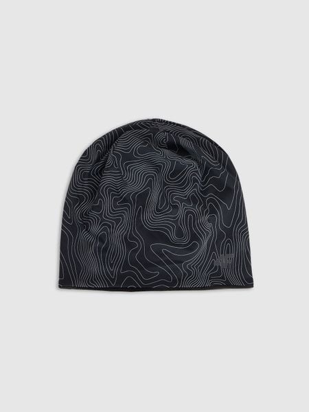 4F Czapka trekkingowa uniseks - czarna L/XL. Czarne czapki męskie 4F, na zimę, bez wzorów, z elastanu. Za 79.99 zł.