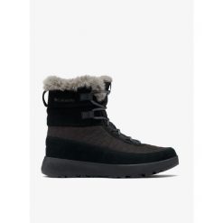 Buty zimowe damskie Columbia Slopeside Peak Luxe. Szare obuwie trekkingowe damskie Columbia, bez zapięcia. W wyprzedaży za 419.00 zł.
