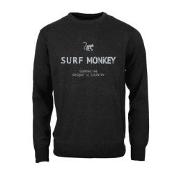 Bluza z Organicznej Bawełny – Okrągły Dekolt / Dorośli (Ołów). Czarne bluzy damskie SURF MONKEY, uniwersalny, bez wzorów, z bawełny, klasyczne, bez ramiączek, bez kaptura. Za 309.95 zł.