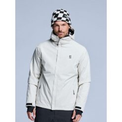 Kurtka narciarska męska – Arctic 2L ocieplana – Stone. Białe kurtki sportowe męskie POEDERBAAS, na zimę, l, bez wzorów, z poliesteru, bez kaptura, narciarskie. Za 915.52 zł.