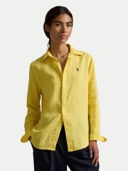 Polo Ralph Lauren Koszula 211970730502 Żółty Regular Fit. Żółte koszule damskie Polo Ralph Lauren, s, bez wzorów, ze lnu, bez kołnierzyka, bez ramiączek. Za 819.99 zł.