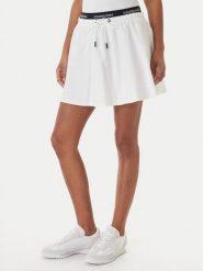 Tommy Jeans Spódnica mini DW0DW22299 Biały Regular Fit. Białe spódnice damskie Tommy Jeans, xs, bez wzorów, z bawełny, mini. Za 369.99 zł.