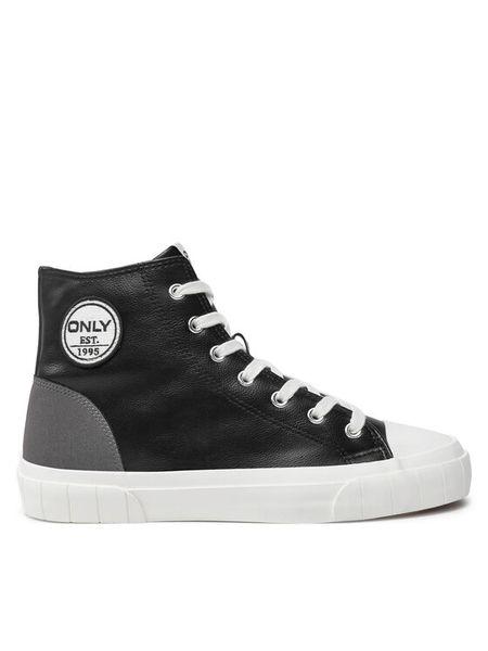 ONLY Shoes Trampki Liv 15329910 Czarny. Czarne trampki i tenisówki damskie ONLY Shoes, bez wzorów, ze skóry, bez zapięcia. Za 99.99 zł.