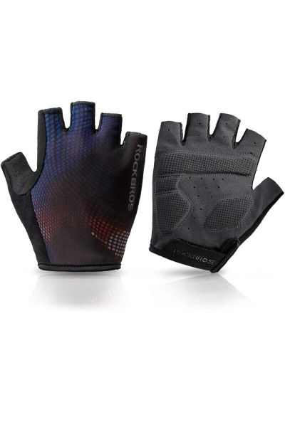 Rękawiczki rowerowe HF Shadow. Czarne rękawiczki męskie ROCKBROS, bez wzorów, z dzianiny. Za 59.99 zł.