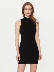 Marciano Guess Sukienka dzianinowa 5RGK08 5810Z Czarny Bodycon Fit. Czarne sukienki damskie Marciano Guess, z aplikacjami, z dzianiny, bez kołnierzyka, bez ramiączek, bodycon. Za 339.99 zł.