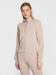 Guess Bluza New Allie Scuba V2YQ17 K7UW2 Beżowy Regular Fit. Brązowe bluzy damskie Guess, s, z aplikacjami, z wiskozy, bez ramiączek, bez kaptura. Za 239.99 zł.