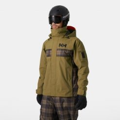 Kurtka narciarska Helly Hansen ULLR D 2.0. Brązowe kurtki sportowe damskie Helly Hansen, na zimę, bez wzorów, bez ramiączek, bez kaptura, narciarskie. Za 1,161.00 zł.