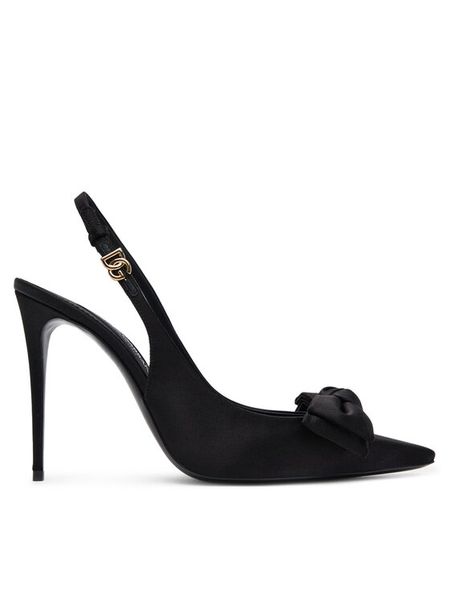 Dolce&Gabbana Szpilki CG0844 A3I64 Czarny. Czarne szpilki damskie Dolce&Gabbana, bez wzorów, z materiału, bez obcasa, na szpilce, bez zapięcia. Za 3,079.00 zł.