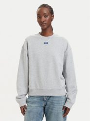 HUGO Bluza Dekessa 50534344 Szary Regular Fit. Szare bluzy damskie Hugo, xxl, bez wzorów, z bawełny, bez ramiączek, bez kaptura. Za 399.99 zł.