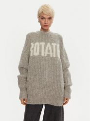 ROTATE Sweter Brandy 1137491789 Szary Loose Fit. Szare swetry nierozpinane damskie ROTATE, bez wzorów, z wełny, bez kołnierzyka, bez ramiączek. Za 829.99 zł.