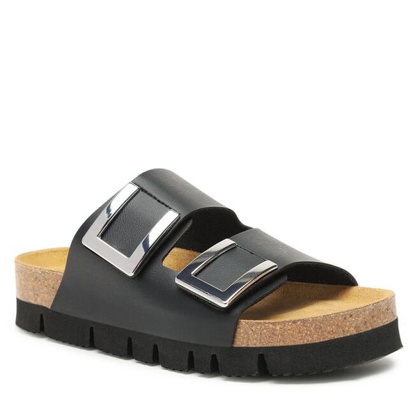 Klapki Dr. Brinkmann. Czarne klapki damskie Dr. Brinkmann, bez wzorów, bez obcasa, bez zapięcia. Za 399.99 zł.