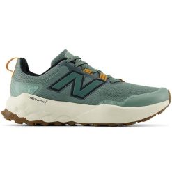Buty męskie New Balance Fresh Foam Garoé v2 MTGAROD2 – zielone. Zielone buty sportowe męskie New Balance, bez wzorów, z materiału, bez zapięcia, do biegania. Za 529.99 zł.
