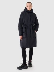 4F Parka przejściowa membrana 8000 damska - czarna XL. Czarne parki damskie 4F, m, bez wzorów, z dzianiny, z kapturem. W wyprzedaży za 299.99 zł.
