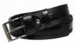 Pasek męski Rovicky [D] PRS-06-BGE czarny. Czarne paski męskie ROVICKY, ze skóry, klasyczne. Za 50.00 zł.