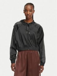 Adidas Bluza Pearl Cropped KC7864 Czarny Loose Fit. Czarne bluzy damskie Adidas, xl, bez wzorów, z syntetyku, bez ramiączek, bez kaptura. Za 257.99 zł.
