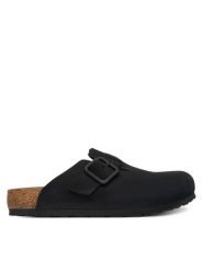 Birkenstock Klapki Boston Wire Buckle 1031585 Czarny. Czarne klapki męskie Birkenstock, bez wzorów, z nubiku, bez zapięcia. Za 719.99 zł.