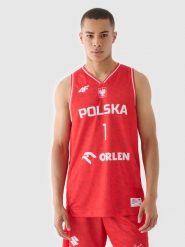 4F Koszulka reprezentacyjna męska 4F x PZKOSZ 2024 - SOCHAN - czerwona 3XL. Czerwone koszulki sportowe męskie 4F, m, bez wzorów, z dzianiny, bez ramiączek, na fitness i siłownię. Za 219.99 zł.
