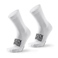 Skarpetki sportowe na rower do biegania. Białe skarpetki damskie ROCKBROS, bez wzorów, z dzianiny. Za 54.99 zł.