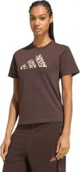Adidas Koszulka damska Animal Graphic brązowa KT2676 XS. Brązowe bluzki damskie Adidas, xs, bez wzorów, bez kołnierzyka, bez ramiączek. Za 115.55 zł.