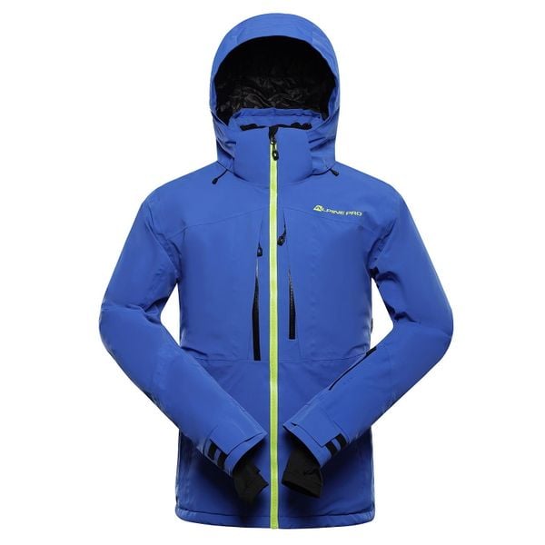 Kurtka męska narciarska 20.000 Alpine Pro Reas 2. Niebieskie kurtki sportowe męskie Alpine Pro, na zimę, m, bez wzorów, bez kaptura, narciarskie. W wyprzedaży za 1,499.00 zł.