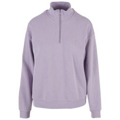 Bluza damska Urban Classics Troyer. Fioletowe bluzy damskie Urban Classics, bez wzorów, klasyczne, bez ramiączek, bez kaptura. Za 231.00 zł.