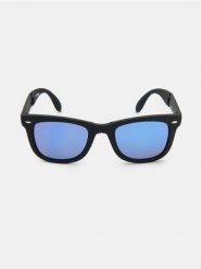 Składane okulary przeciwsłoneczne z niebieskimi szkłami - czarny. Czarne okulary przeciwsłoneczne damskie Sinsay. Za 19.99 zł.