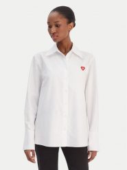 HUGO Koszula Erselia 50556398 Biały Regular Fit. Białe koszule damskie Hugo, bez wzorów, z bawełny, bez kołnierzyka, bez ramiączek. Za 599.99 zł.