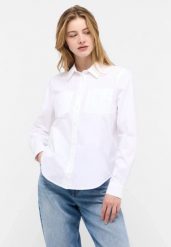 Damska Koszula Mustang Style Killeen General White 1015963 2045. Białe koszule damskie Mustang, l, bez wzorów, bez kołnierzyka, bez ramiączek. Za 149.99 zł.